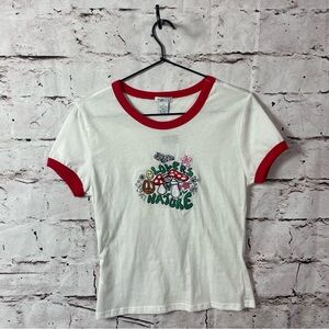 NWT Ringer Baby Tee Vintage Look - Size Medium